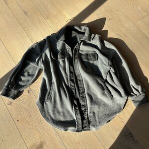 Free People Charcoal Gray Knit Shacket